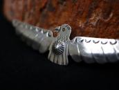 Atq Navajo Repouse/Stamped T-bird Pin in Ingot Silver c.1930