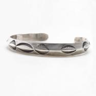 Antique Navajo Stamped IngotSilver TriangleWire Cuff c.1920～