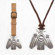 Atq Navajo Stamped Thunderbird Watch Fob/Pendant Top c.1915～