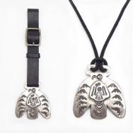Antique Navajo T-bird Applique Watch Fob/Pendant Top c.1910～
