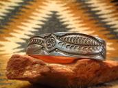Antique Navajo 卍 Stamped Ingot Silver Cuff Bracelet c.1920～