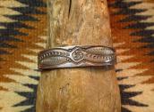 Antique Navajo 卍 Stamped Ingot Silver Cuff Bracelet c.1920～