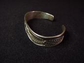 Antique Navajo 卍 Stamped Ingot Silver Cuff Bracelet c.1920～