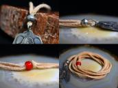 Antique Navajo Stamped Thunderbird Shape Fob Necklace c.1920