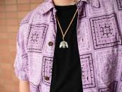 Antique Navajo Stamped Thunderbird Shape Fob Necklace c.1920