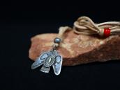 Antique Navajo Stamped Thunderbird Shape Fob Necklace c.1920