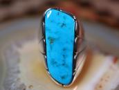 【Sam Begay】Navajo Vtg Heavy Silver Ring w/Turquoise  c.1970～