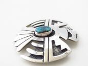 Attr.to【Ted Wadsworth】Hopi T-Bird Pin w/Gem Turquoise c.1960