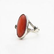 【Frank Patania/Thunderbird Shop】Silver Ring w/Coral  c.1950～