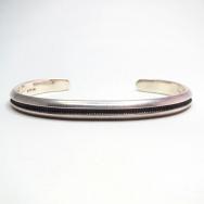 Vintage Stamped Halfroundwire Narrow Cuff Bracelet c.1940～