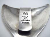 【George Kee/WhiteHogan】Navajo Stamped Silver Clip Tie c.1960