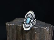 【Allen Kee】Navajo Split Shank Ring w/No.8 Turquoise  c.1955～