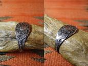 Atq SunFace & Snake Applique 卍 Stamed Silver Cuff c.1920～