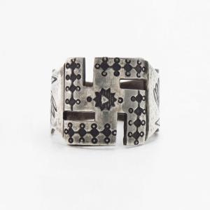 【H.H.Tammen】Stamped 卍 Shape Histric Tourist Ring  in1907