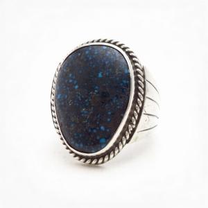Old Navajo Gem Quality Turquoise Heavy Shank Ring  c.1975～