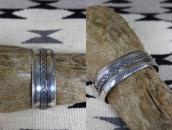 Antique Navajo Chiseled Heavy Ingot Silver Wide Cuff  c.1930