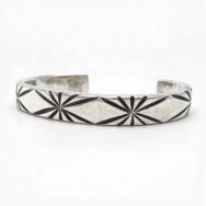 Antique Navajo Burst Lined Heavy Ingot Silver Cuff c.1905～