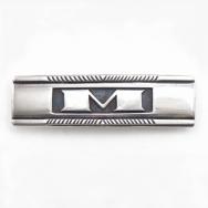 【Joe H. Quintana】Cochiti 『M』Overlay Belt Buckle  c.1955～