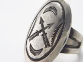 【Morris Robinson】Crossed Arrows Stamped Ketoh Ring  c.1930～