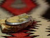 OLDPAWN Engraving Triangle Wire Cuff Bracelet