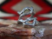 Vintage Navajo Sand Casted Men's Ring in Silver c.1960～