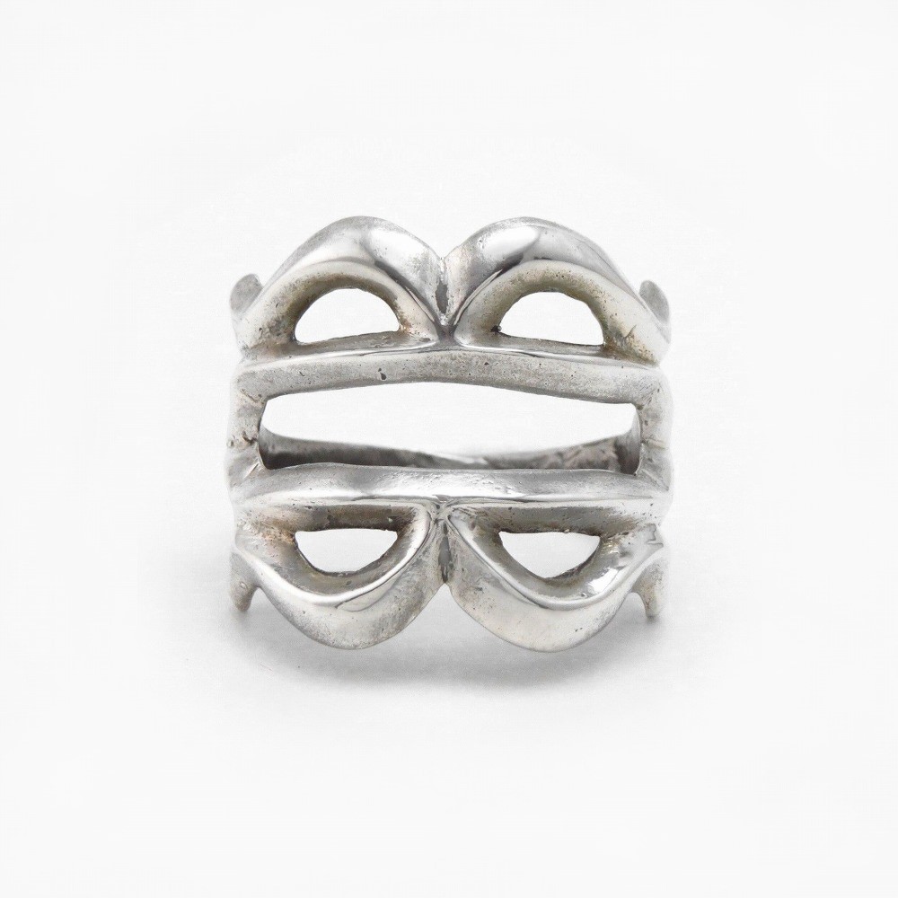 Vintage Navajo Sand Casted Men's Ring in Silver c.1960～
