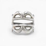 Vintage Navajo Sand Casted Men's Ring in Silver c.1960～