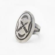 【Morris Robinson】Crossed Arrows Stamped Ketoh Ring  c.1930～