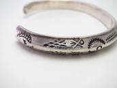 Antique Navajo ThunderBird Stamped TriangleWire Cuff c.1920～