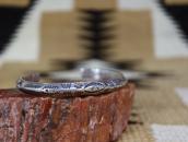 Antique Navajo ThunderBird Stamped TriangleWire Cuff c.1920～