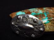 Atq Repouse & Thunderbird Stamped Silver Concho Pin  c.1930～
