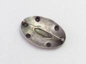 Atq Repouse & Thunderbird Stamped Silver Concho Pin  c.1930～