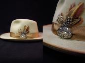 Atq Repouse & Thunderbird Stamped Silver Concho Pin  c.1930～