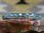 Vintage Zuni Turquoise Inlay Casted Silver Cuff c.1960～