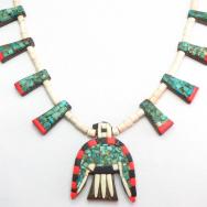 Antique Santo Domingo Big Thunderbird Necklace  c.1930～