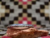 Atq Navajo ➸ Stamped Ingot Silver TriangleWire Cuff c.1940～