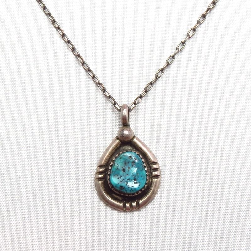 Lorenzo Tortalita Kewa Vintage Small TQ Fob Necklace c.1960～