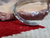 Early Navajo Stamped Ingot Silver Carinated Cuff  ～1930s