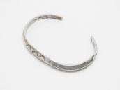 Early Navajo Stamped Ingot Silver Carinated Cuff  ～1930s