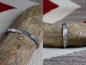 Early Navajo Stamped Ingot Silver Carinated Cuff  ～1930s