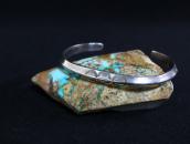 Early Navajo Stamped Ingot Silver Carinated Cuff  ～1930s