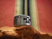 Vintage Thunderbird & Scenery Stamped Ring  c.1930