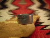 Vintage Thunderbird & Scenery Stamped Ring  c.1930