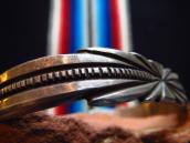 Antique Burst Stamped Ingot Silver Cuff Bracelet  c.1920