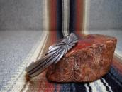 Antique Burst Stamped Ingot Silver Cuff Bracelet  c.1920