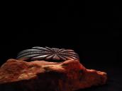 Antique Burst Stamped Ingot Silver Cuff Bracelet  c.1920