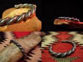 Vintage Heavy Twisted Silver Wire Cuff c.1950～