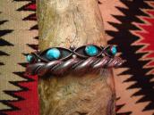 Vintage Heavy Twisted Silver Wire Cuff c.1950～