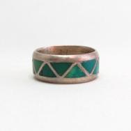 Vintage Zuni Channel Inlay Silver Ring  c.1960