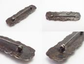 Atq Navajo Hi-Grade Turquoise Row Ingot Silver Pin c.1930～